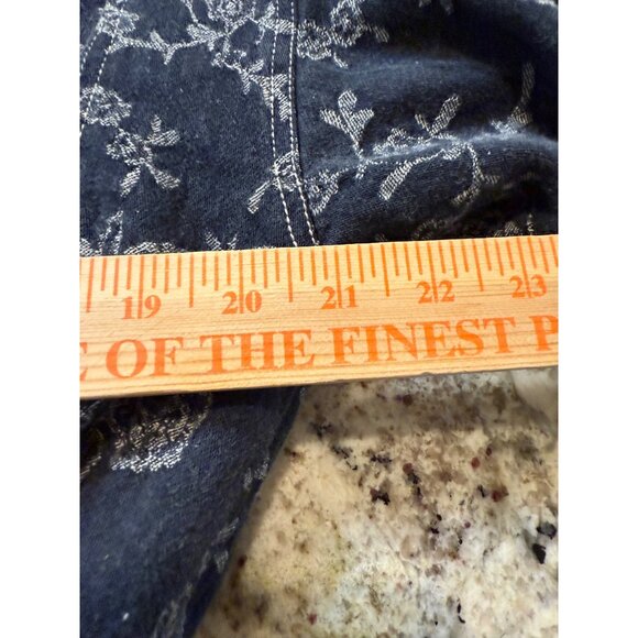 Vtg 90s Georgios Retro Embroidered Floral cotton Denim Jacket 8 fairy festival - Picture 4 of 16